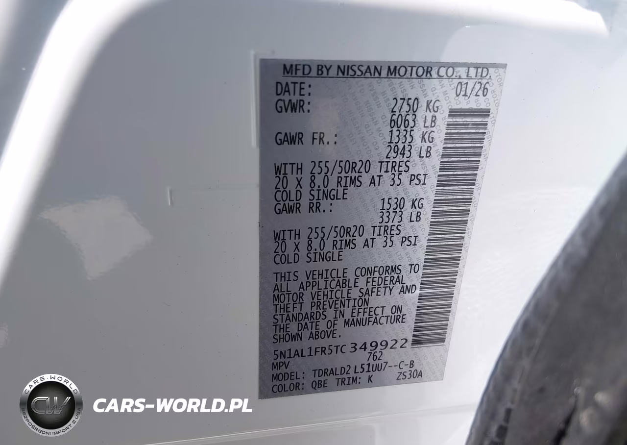 2026 Infiniti Qx60 Luxe VIN:5N1AL1FR5TC349922 - 9