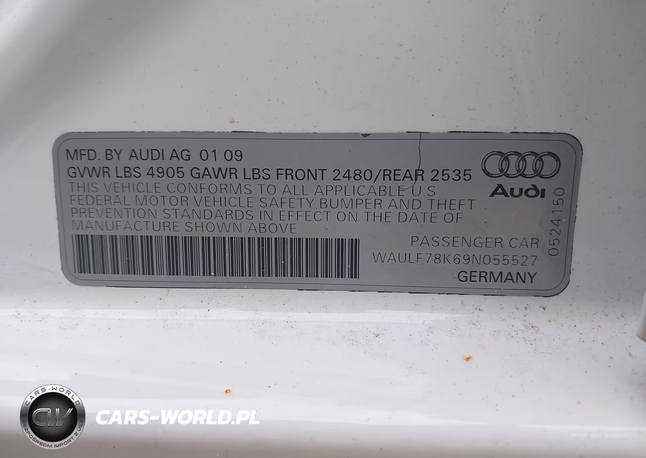 2009 Audi A4 2.0T Premium VIN:WAULF78K69N055527 - 9