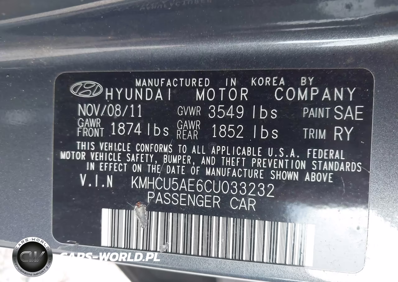 2012 Hyundai Accent Se VIN:KMHCU5AE6CU033232 - 9