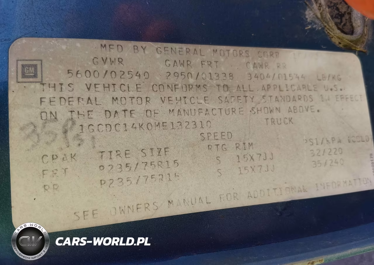 1991 Chevrolet Gmt-400 C1500 VIN:1GCDC14K0ME132310 - 9