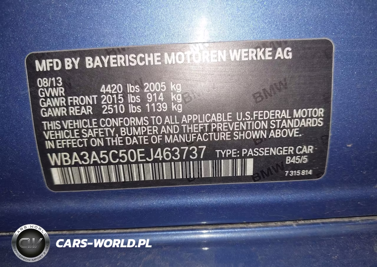 2014 BMW 328I VIN:WBA3A5C50EJ463737 - 9