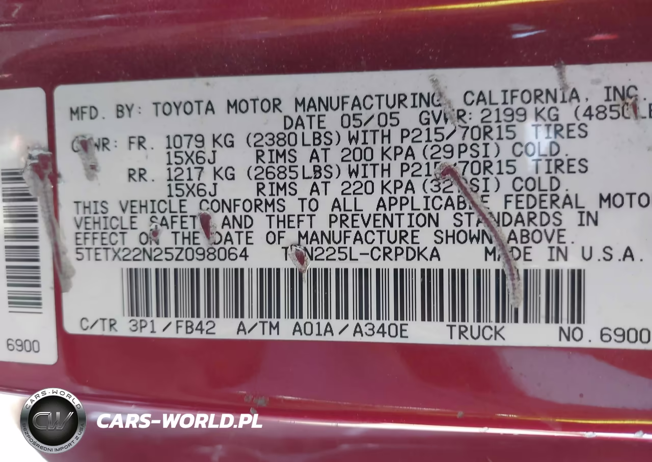 2005 Toyota Tacoma VIN:5TETX22N25Z098064 - 9