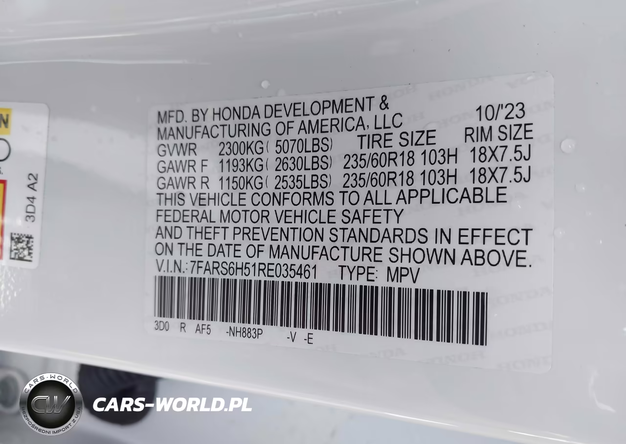 2024 Honda Cr-V Hybrid Sport VIN:7FARS6H51RE035461 - 9