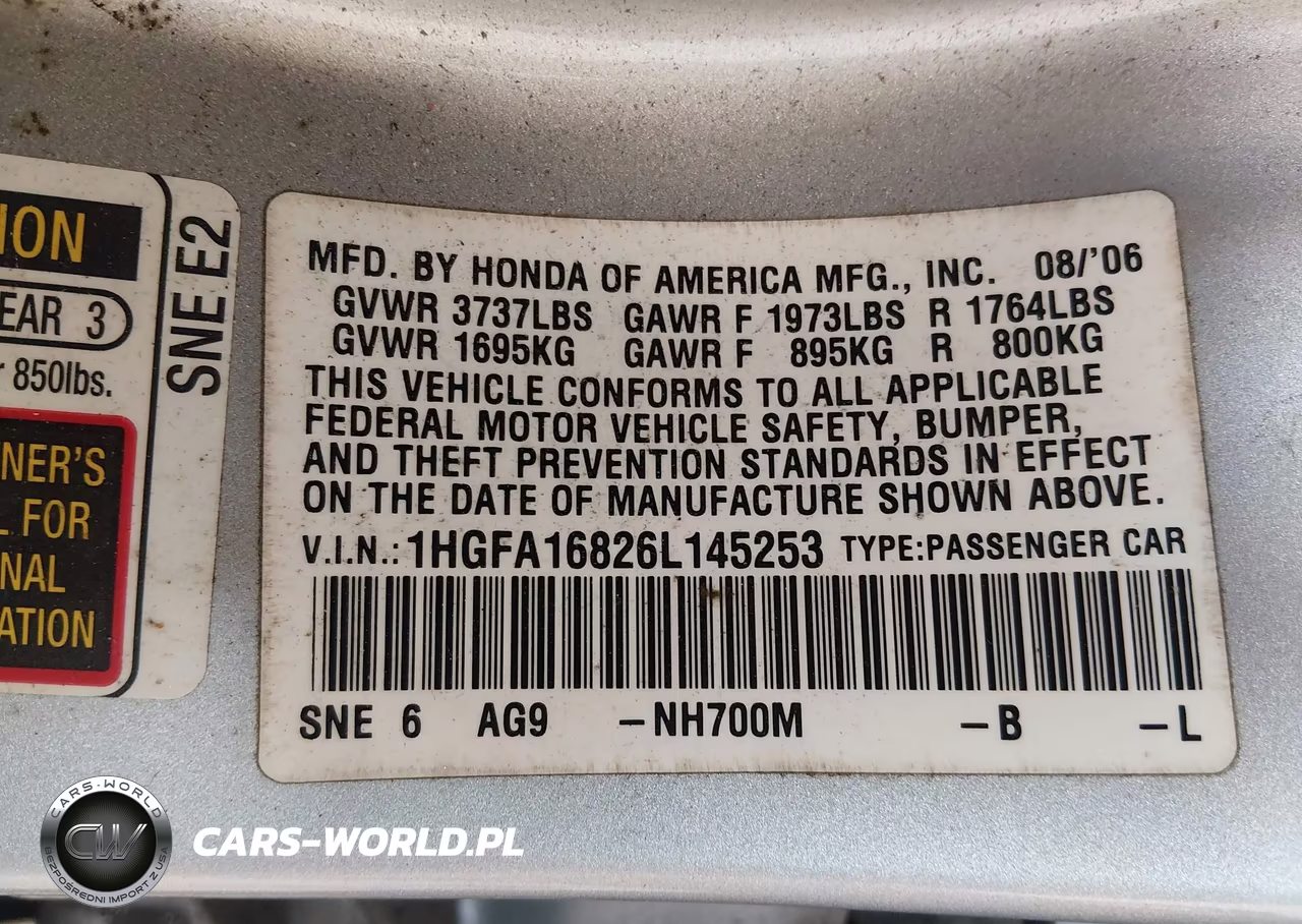 2006 Honda Civic Ex VIN:1HGFA16826L145253 - 9
