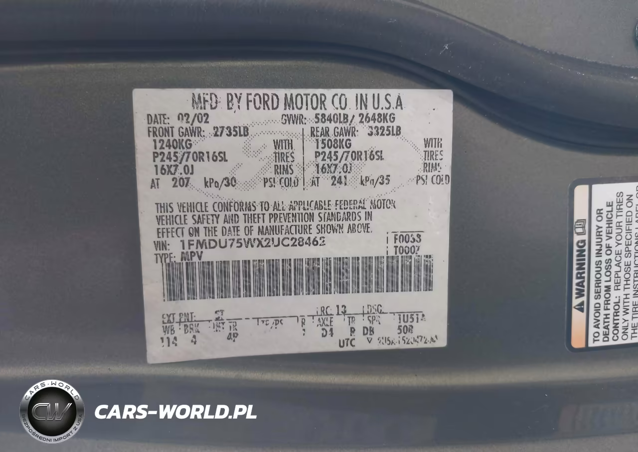 2002 Ford Explorer Limited VIN:1FMDU75WX2UC28462 - 9