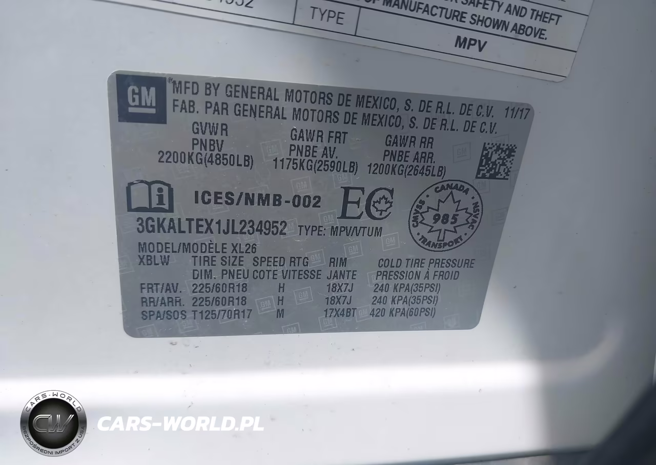 2018 GMC Terrain Sle VIN:3GKALTEX1JL234952 - 9