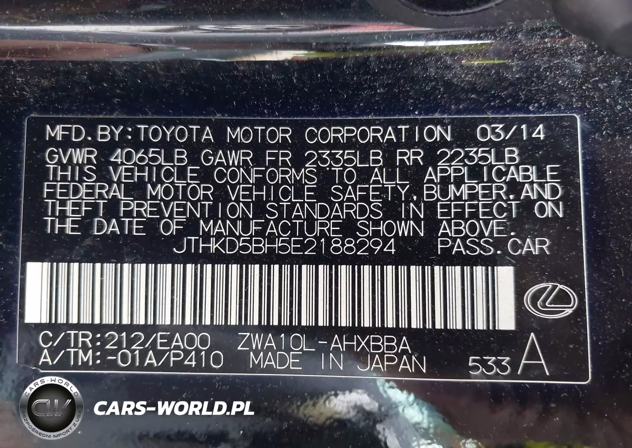 2014 Lexus Ct 200H VIN:JTHKD5BH5E2188294 - 9