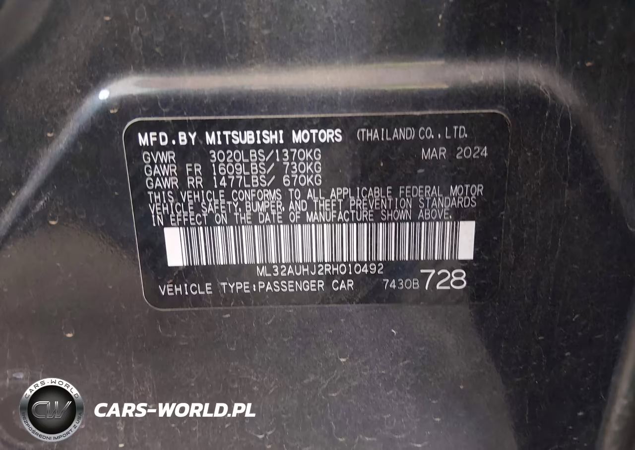 2024 Mitsubishi Mirage Es-Le VIN:ML32AUHJ2RH010492 - 9