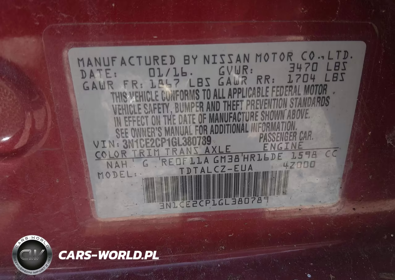 2016 Nissan Versa Note S Plus VIN:3N1CE2CP1GL380789 - 9