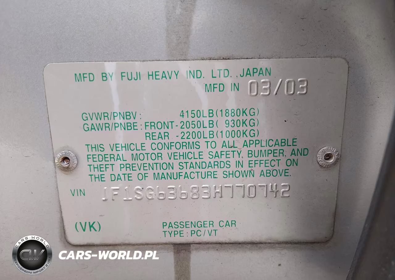 2003 Subaru Forester X VIN:JF1SG63683H770742 - 9