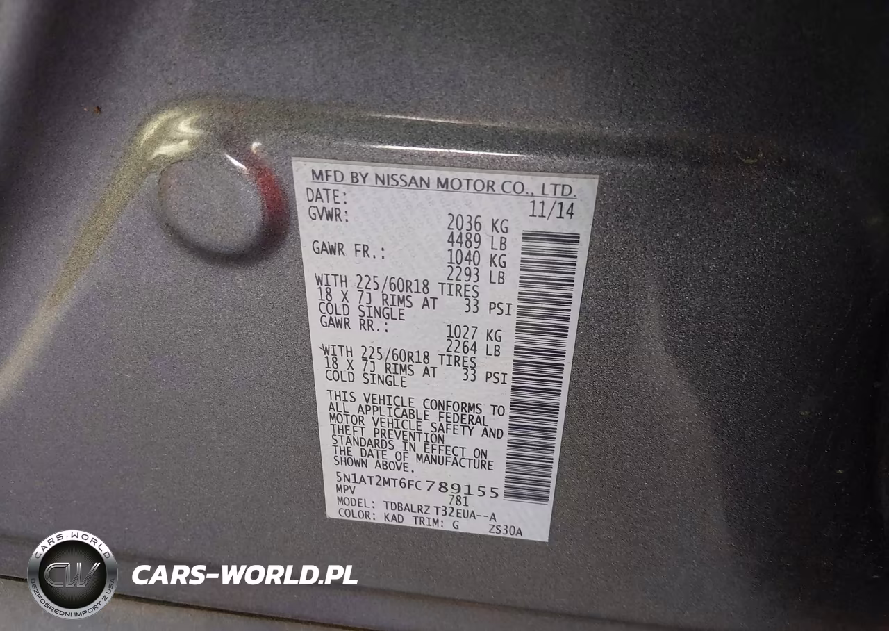 2015 Nissan Rogue Sl VIN:5N1AT2MT6FC789155 - 9