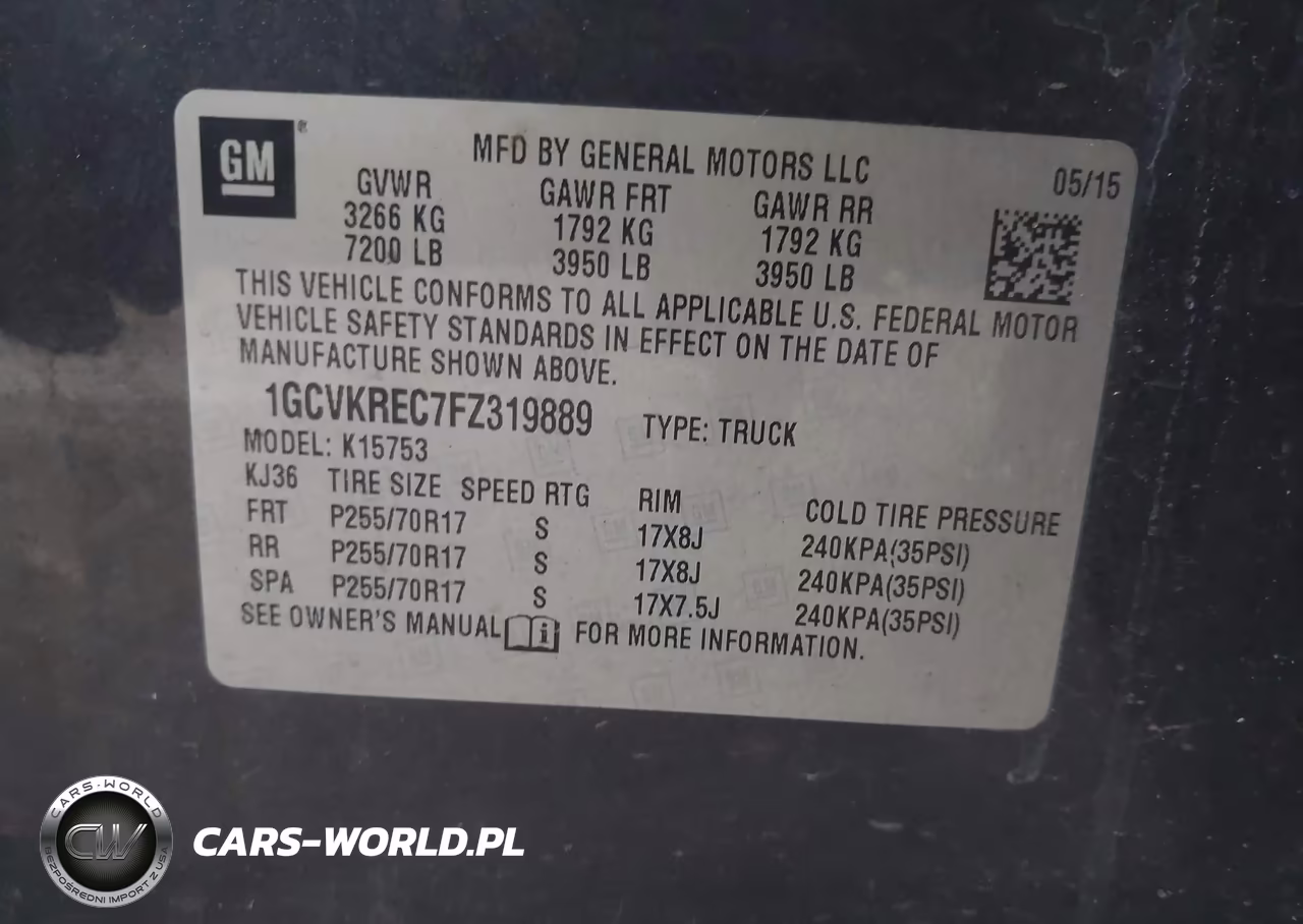 2015 Chevrolet Silverado 1500 1Lt VIN:1GCVKREC7FZ319889 - 9