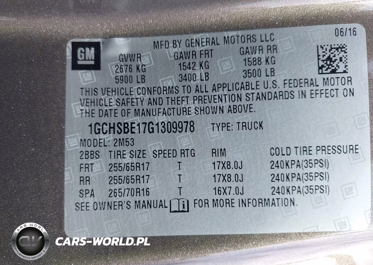 2016 Chevrolet Colorado Wt VIN:1GCHSBE17G1309978 - 9