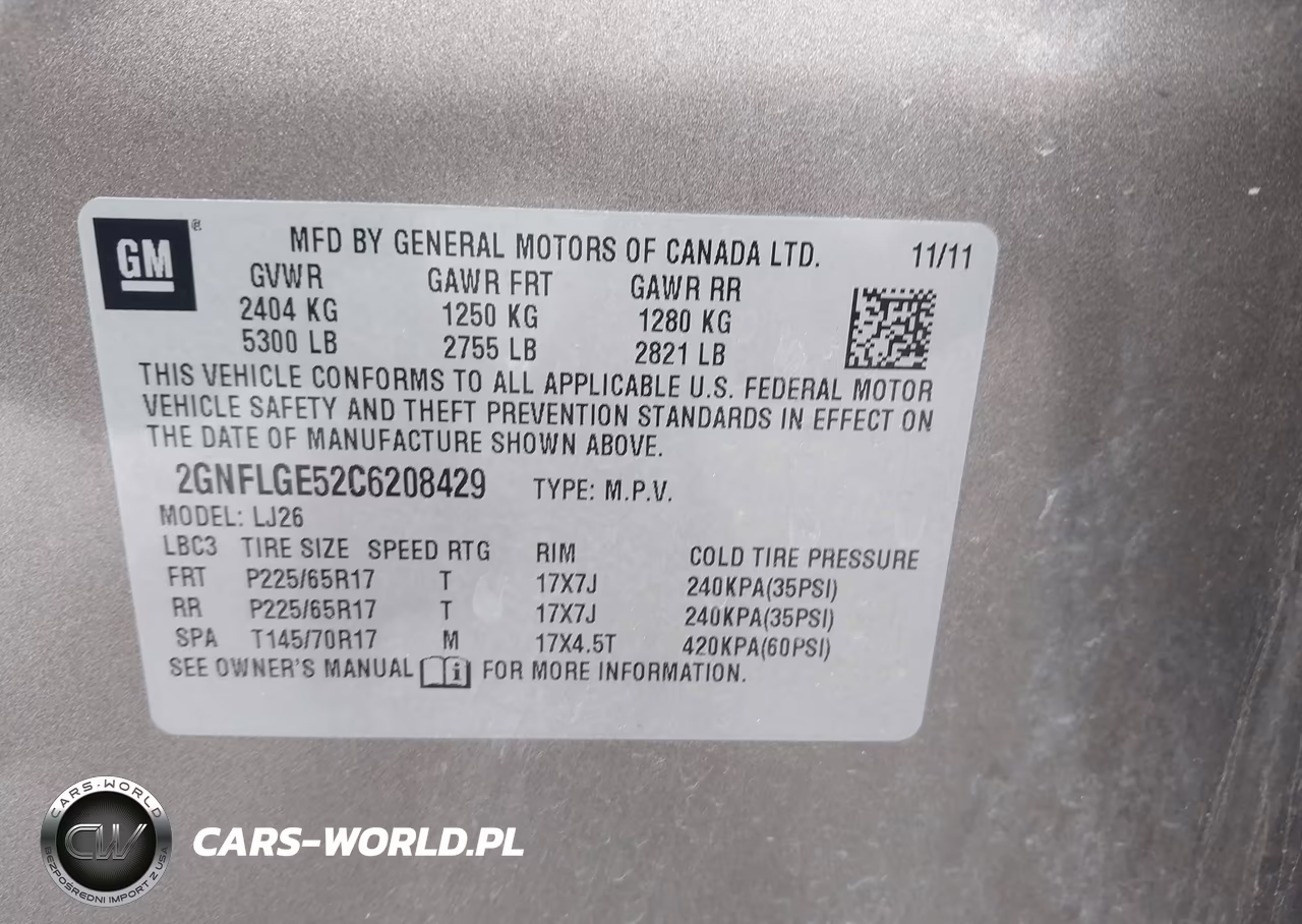 2012 Chevrolet Equinox Ltz VIN:2GNFLGE52C6208429 - 9