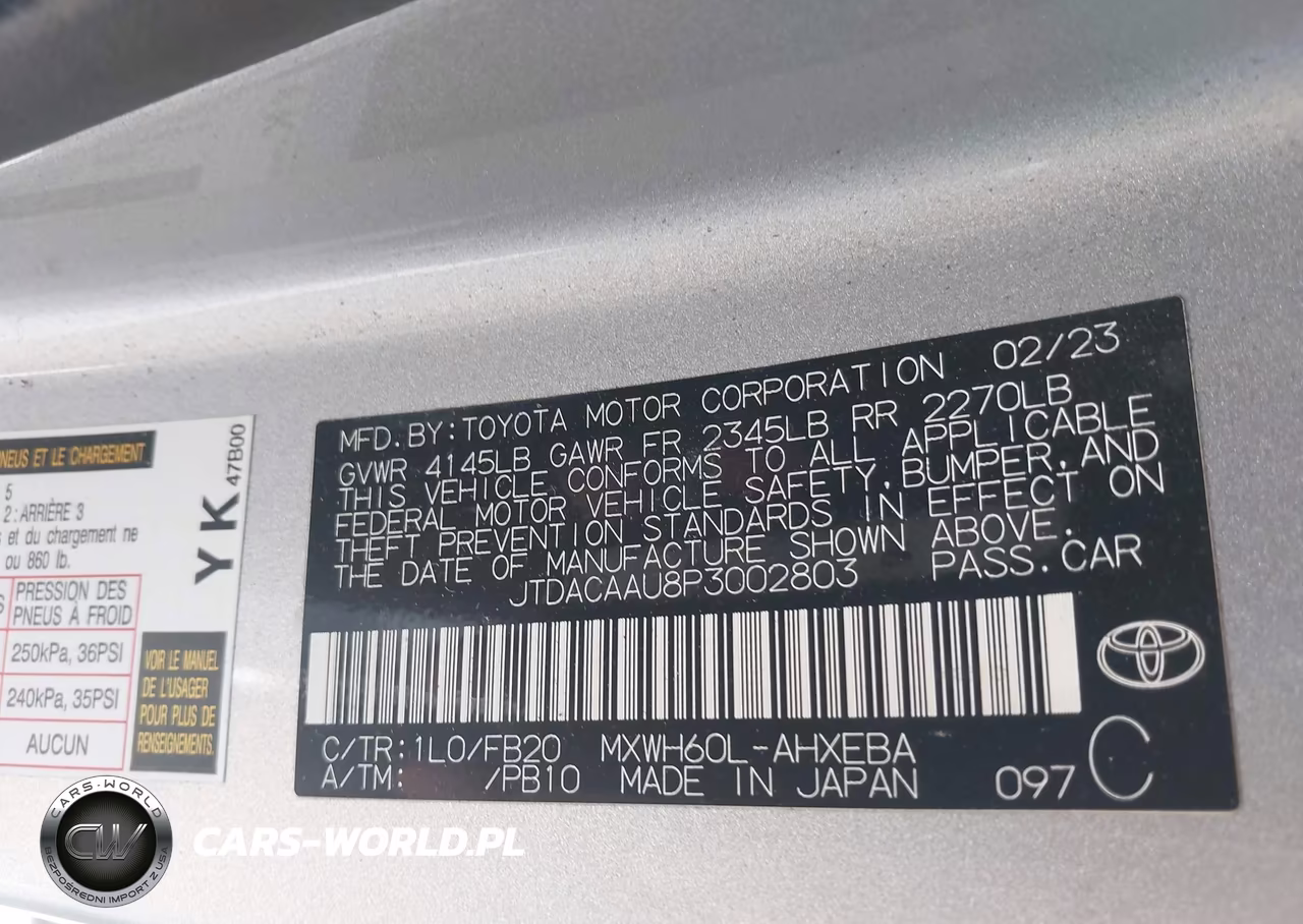 2023 Toyota Prius Le VIN:JTDACAAU8P3002803 - 9