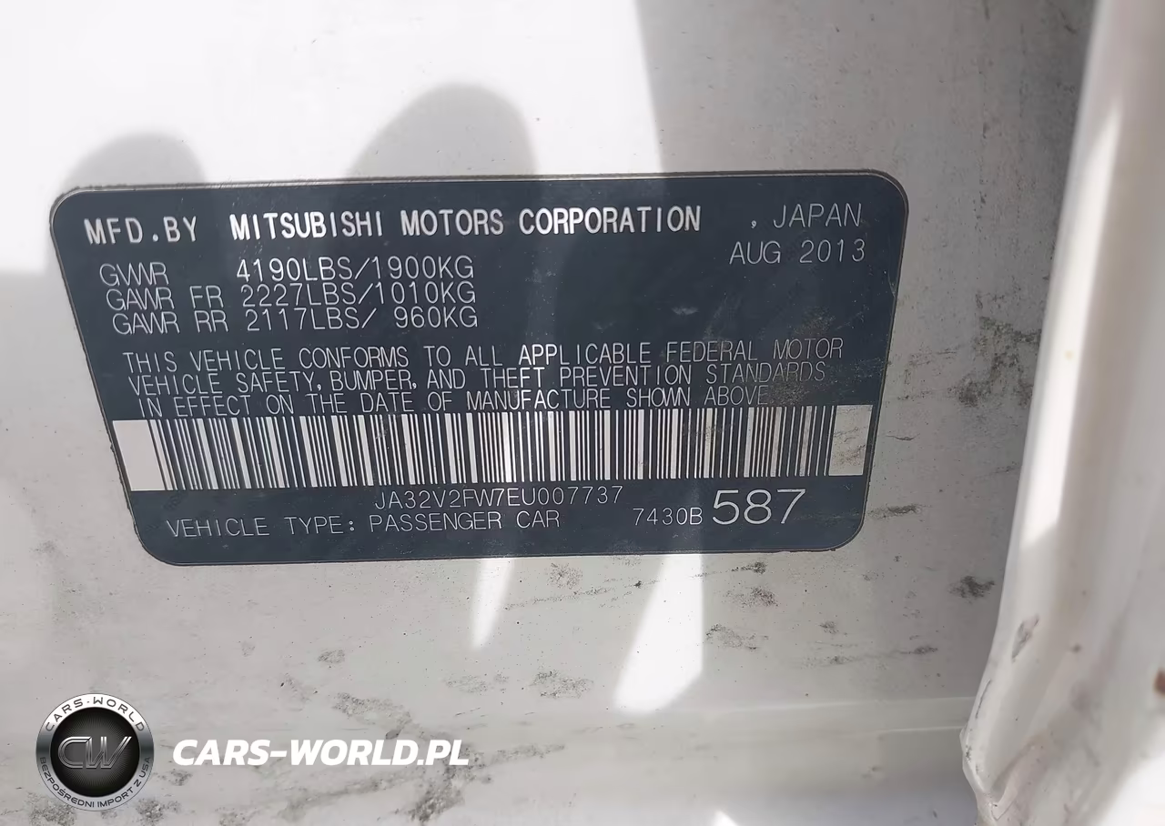 2014 Mitsubishi Lancer Se VIN:JA32V2FW7EU007737 - 9
