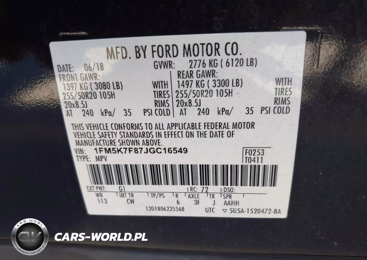 2018 Ford Explorer Limited VIN:1FM5K7F87JGC16549 - 9