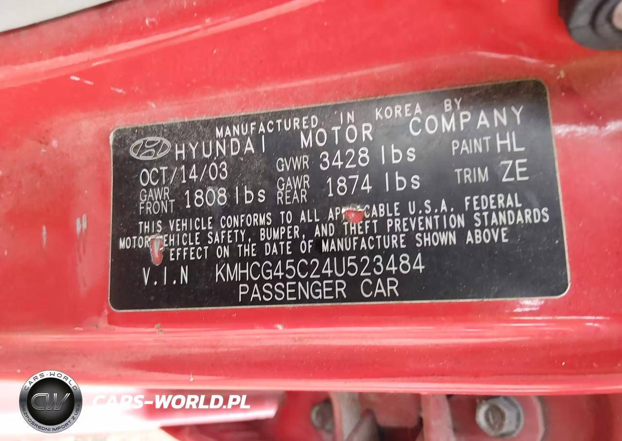 2004 Hyundai Accent Gl VIN:KMHCG45C24U523484 - 9