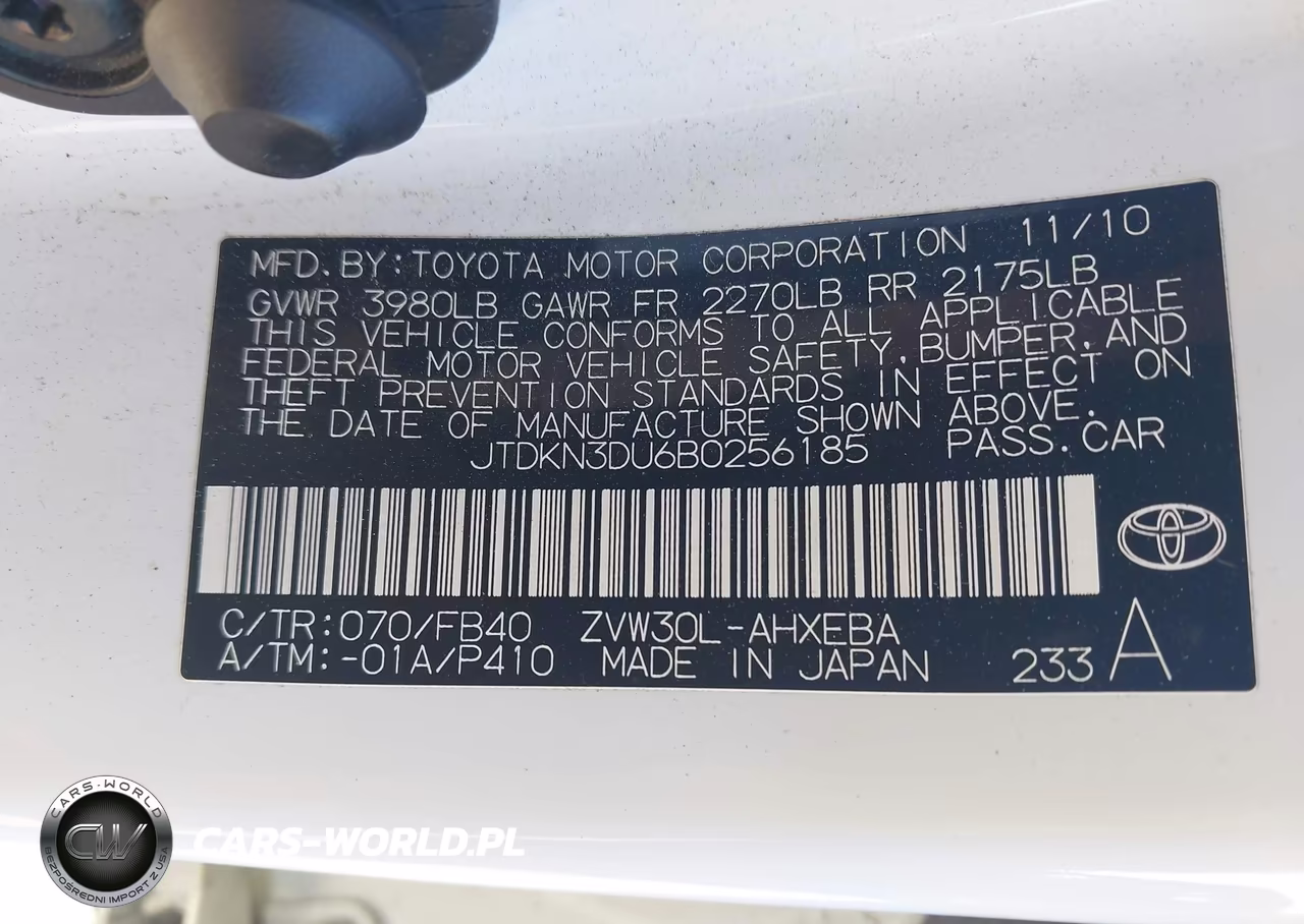 2011 Toyota Prius Three VIN:JTDKN3DU6B0256185 - 9
