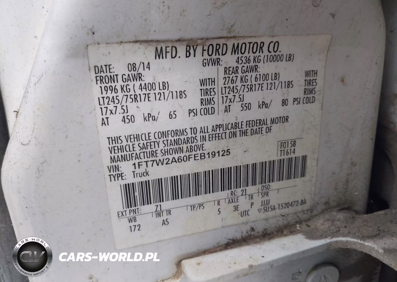 2015 Ford F-250 Xl VIN:1FT7W2A60FEB19125 - 9