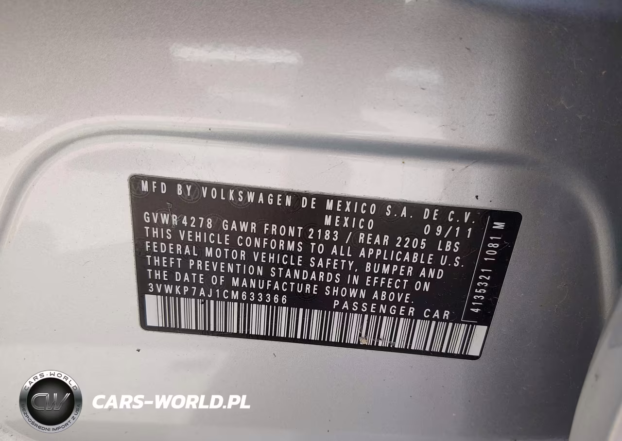 2012 Volkswagen Jetta Sportwagen 2.5L S VIN:3VWKP7AJ1CM633366 - 9