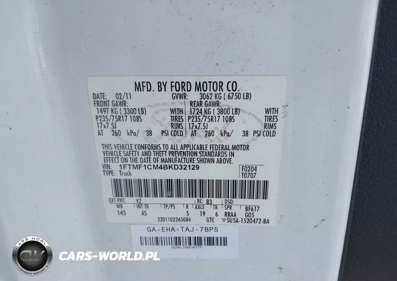 2011 Ford F-150 Xl VIN:1FTMF1CM4BKD32129 - 9