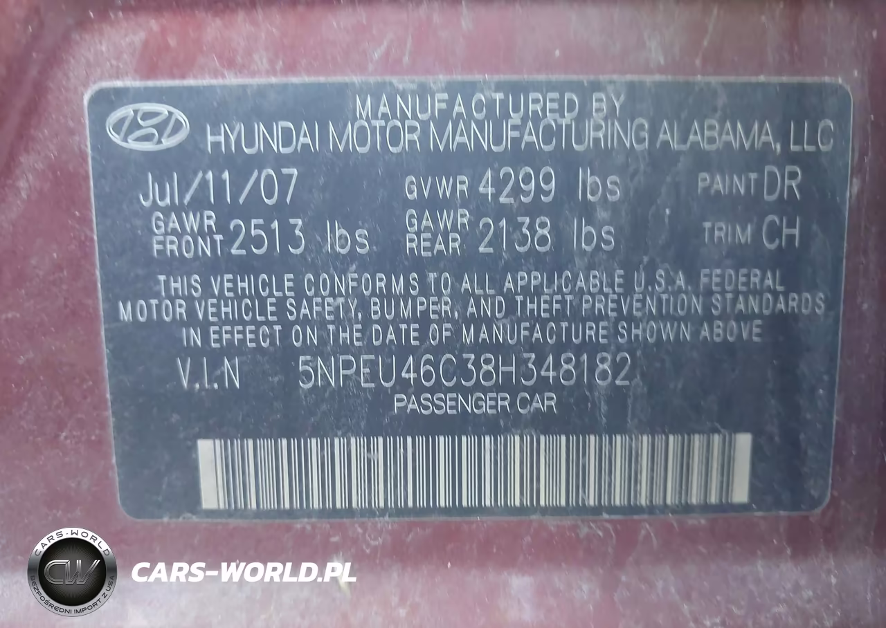 2008 Hyundai Sonata Limited-Se VIN:5NPEU46C38H348182 - 9