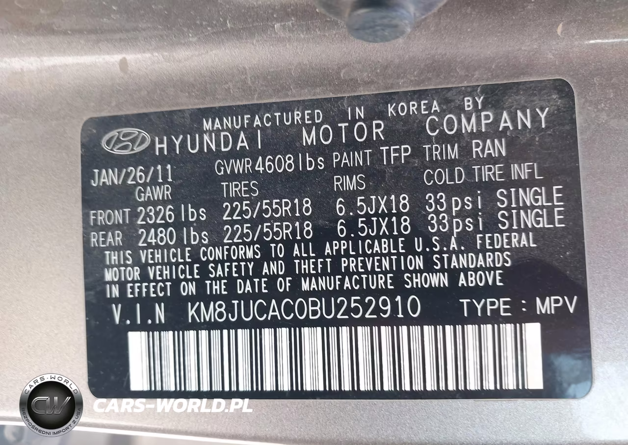 2011 Hyundai Tucson Limited VIN:KM8JUCAC0BU252910 - 9