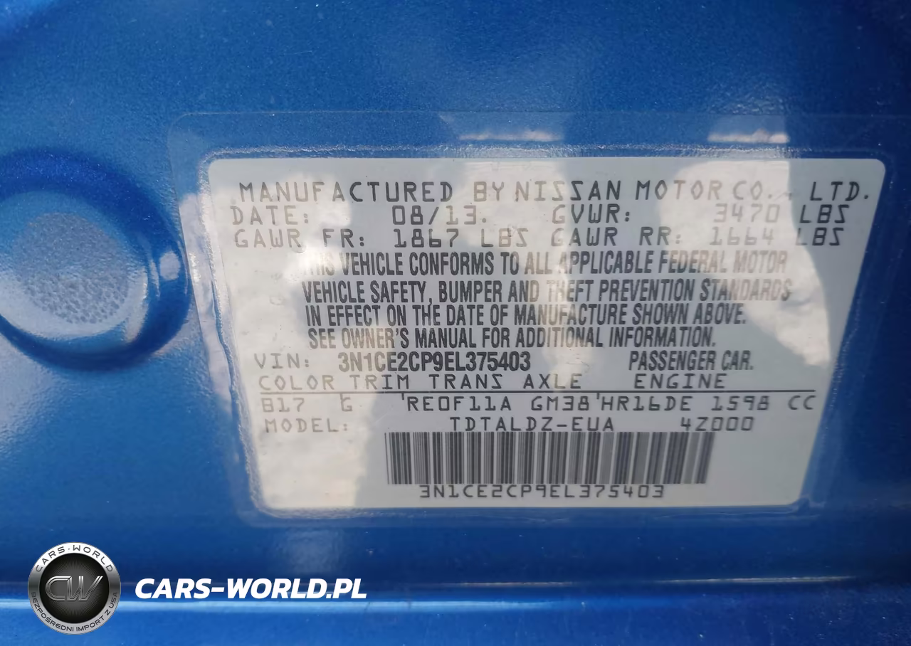 2014 Nissan Versa Note Sv VIN:3N1CE2CP9EL375403 - 9