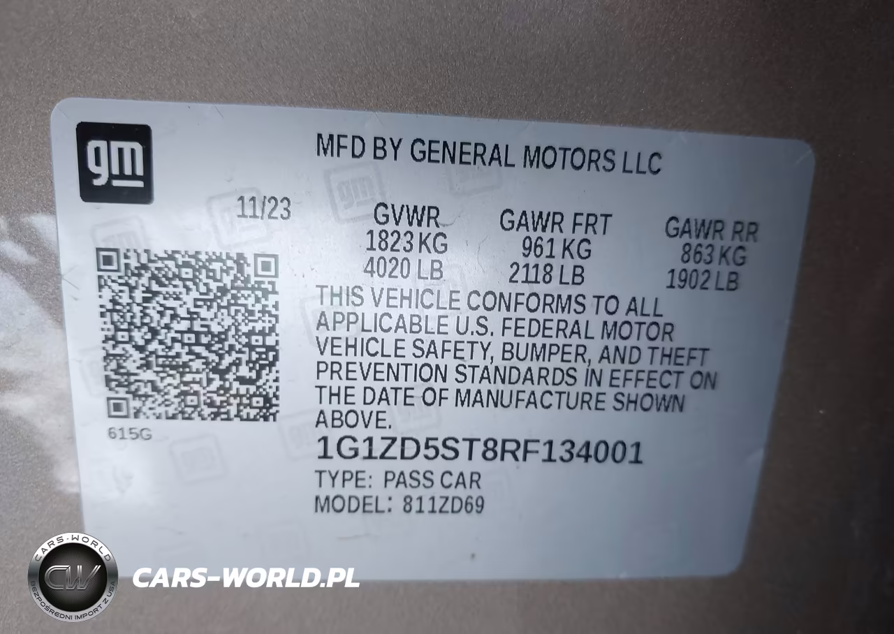 2024 Chevrolet Malibu Fwd 1Lt VIN:1G1ZD5ST8RF134001 - 9