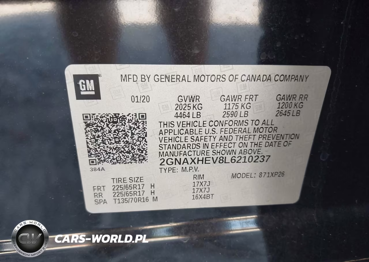 2020 Chevrolet Equinox Fwd Ls VIN:2GNAXHEV8L6210237 - 9