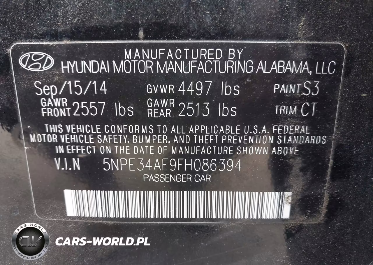 2015 Hyundai Sonata Sport VIN:5NPE34AF9FH086394 - 9