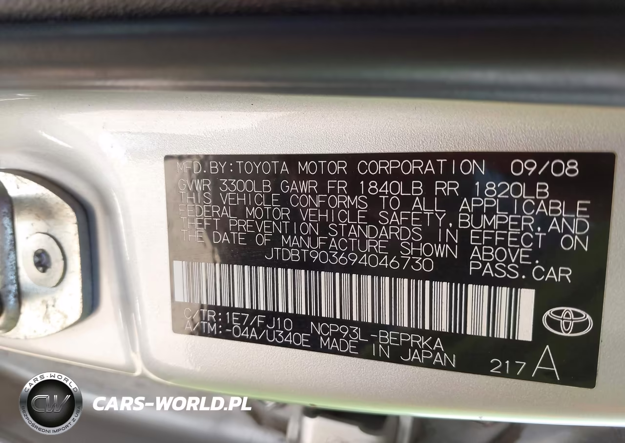 2009 Toyota Yaris VIN:JTDBT903694046730 - 9