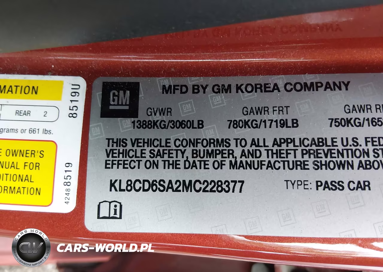2021 Chevrolet Spark Fwd 1Lt Automatic VIN:KL8CD6SA2MC228377 - 9