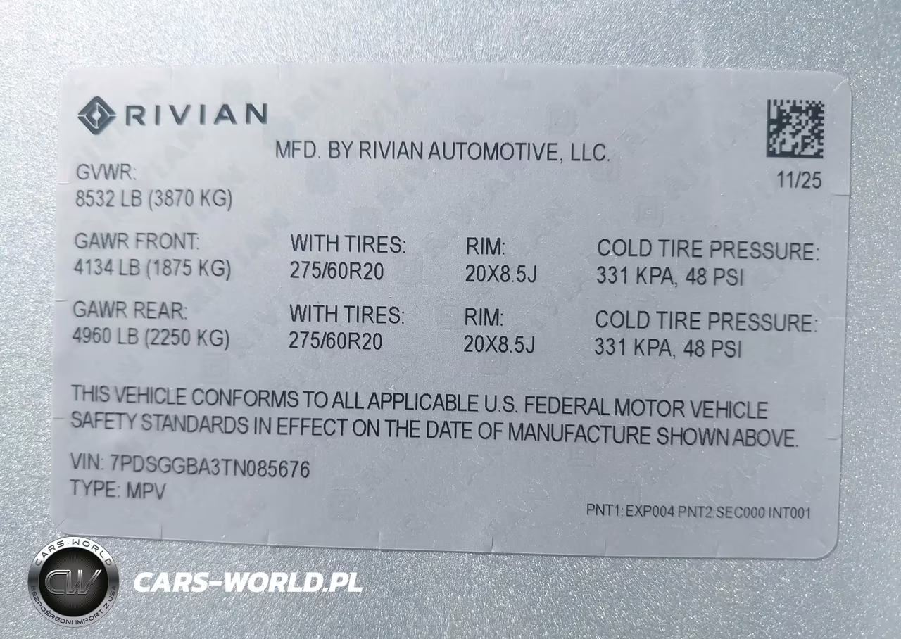 2026 Rivian R1S Dual Motor Standard Pack VIN:7PDSGGBA3TN085676 - 9