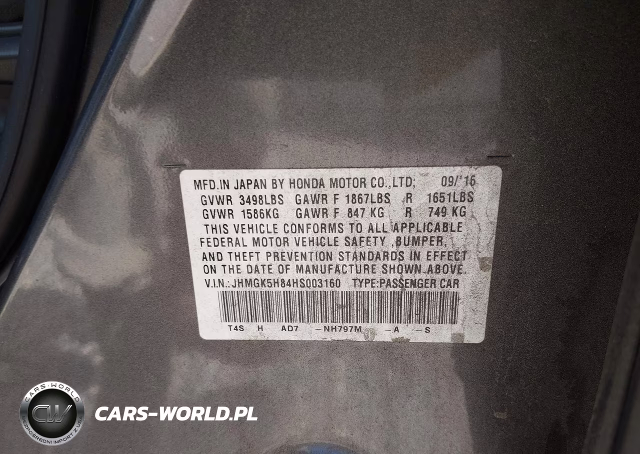 2017 Honda Fit Ex-L VIN:JHMGK5H84HS003160 - 9
