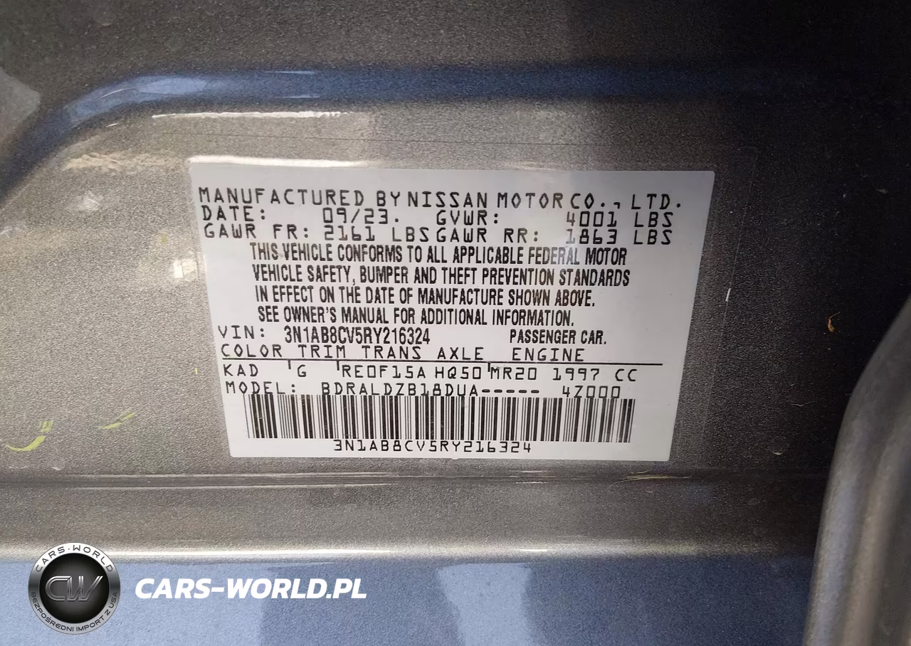 2024 Nissan Sentra Sv Xtronic Cvt VIN:3N1AB8CV5RY216324 - 9