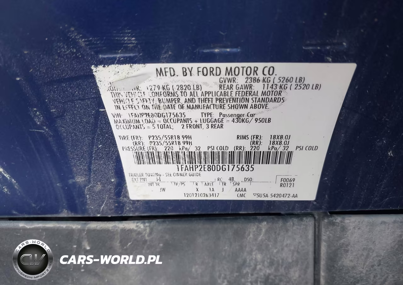 2013 Ford Taurus Sel VIN:1FAHP2E80DG175635 - 9