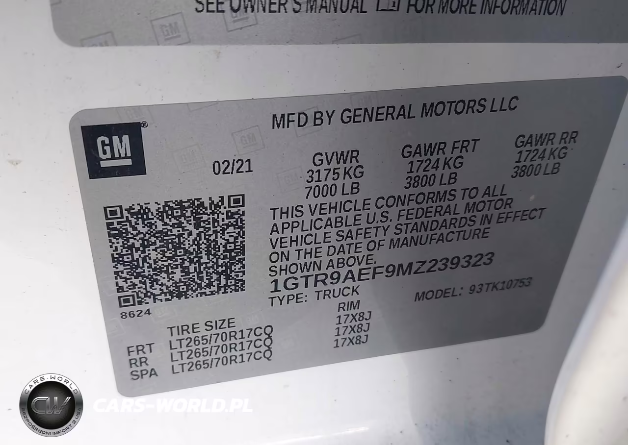 2021 GMC Sierra 1500 4Wd Standard Box VIN:1GTR9AEF9MZ239323 - 4