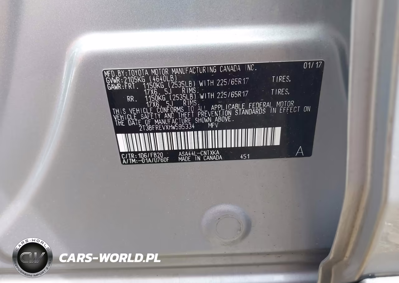 2017 Toyota Rav4 Le VIN:2T3BFREVXHW595334 - 9