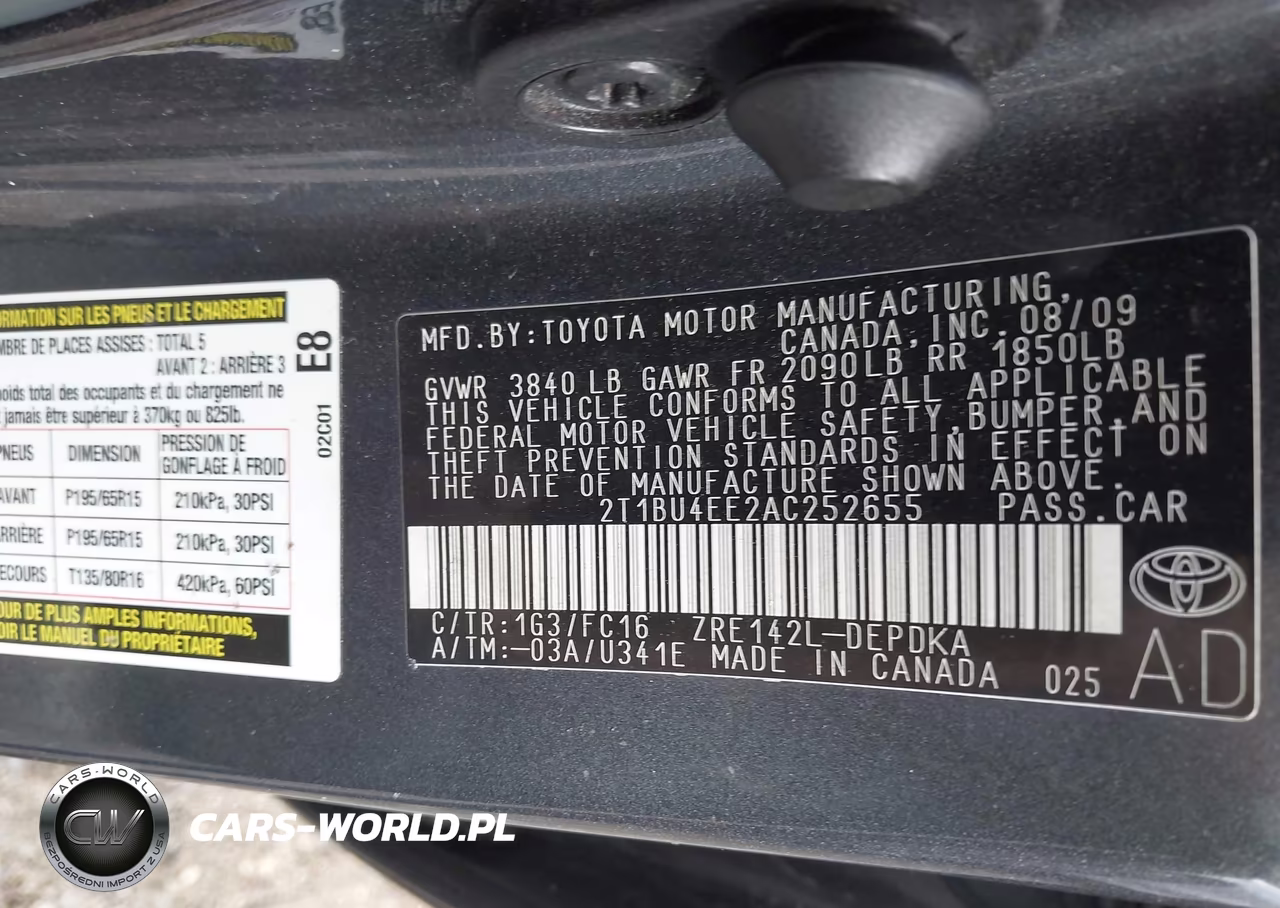 2010 Toyota Corolla Le VIN:2T1BU4EE2AC252655 - 9