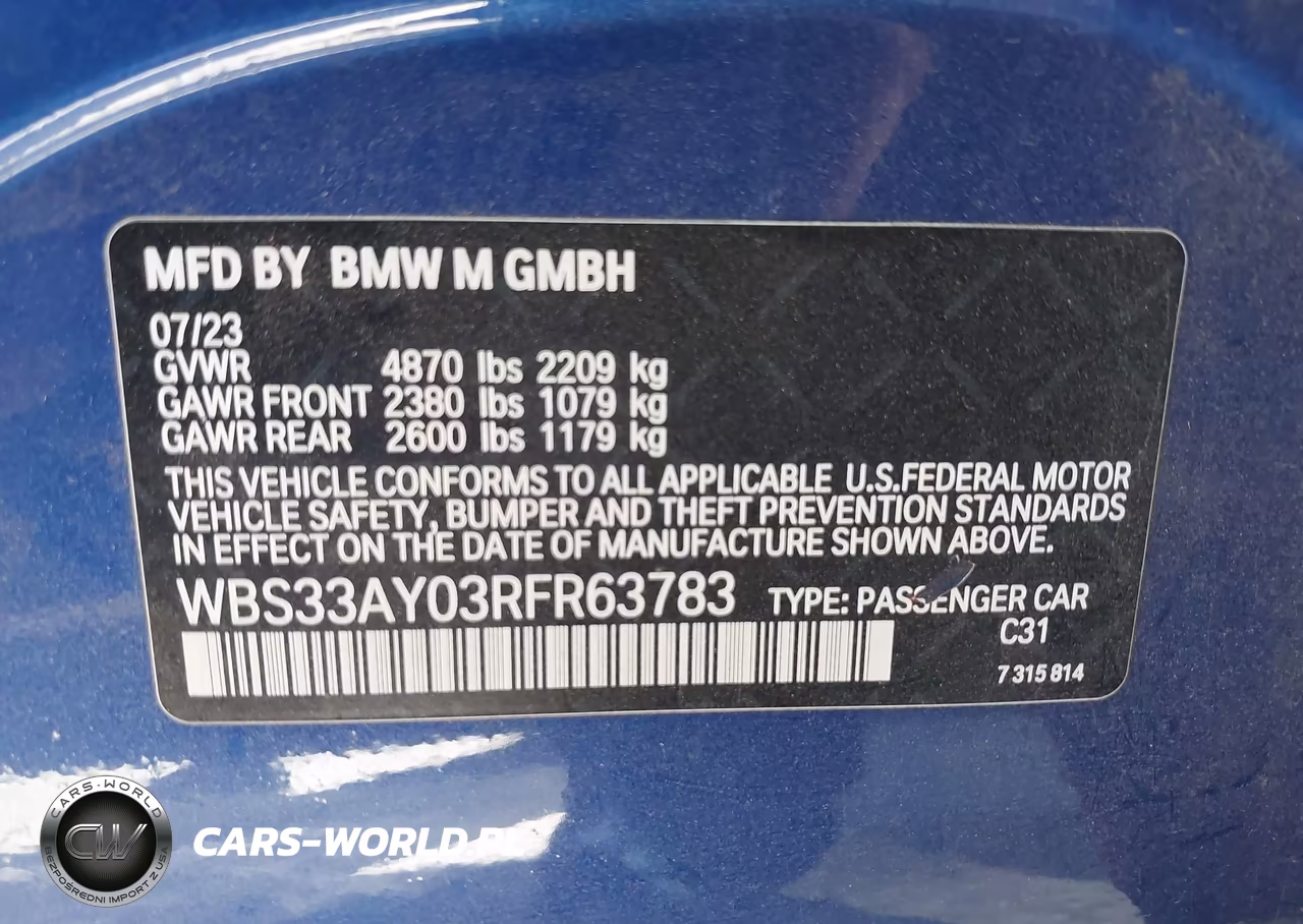 2024 BMW M3 Competition VIN:WBS33AY03RFR63783 - 9