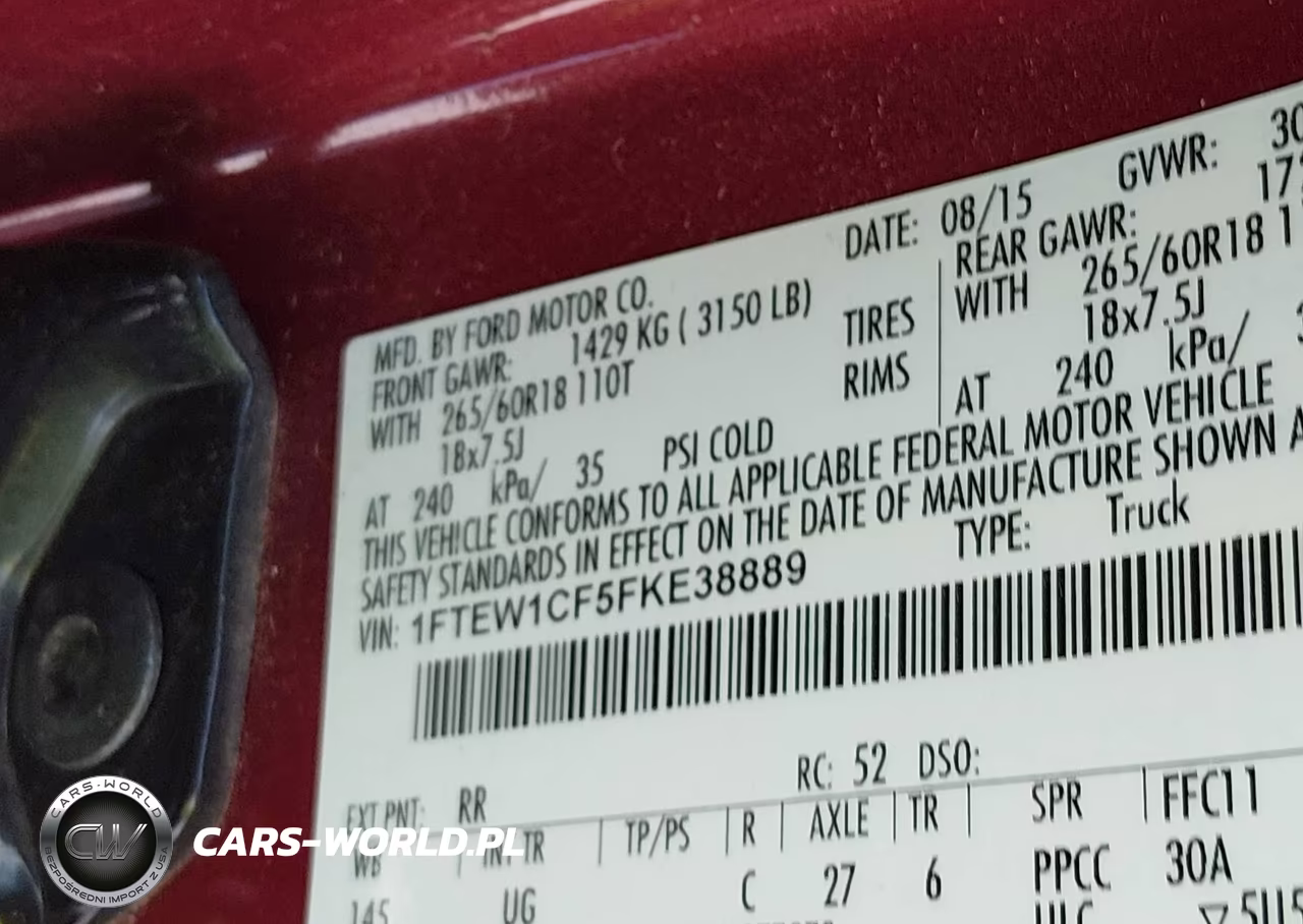 2015 Ford F-150 Xlt VIN:1FTEW1CF5FKE38889 - 9