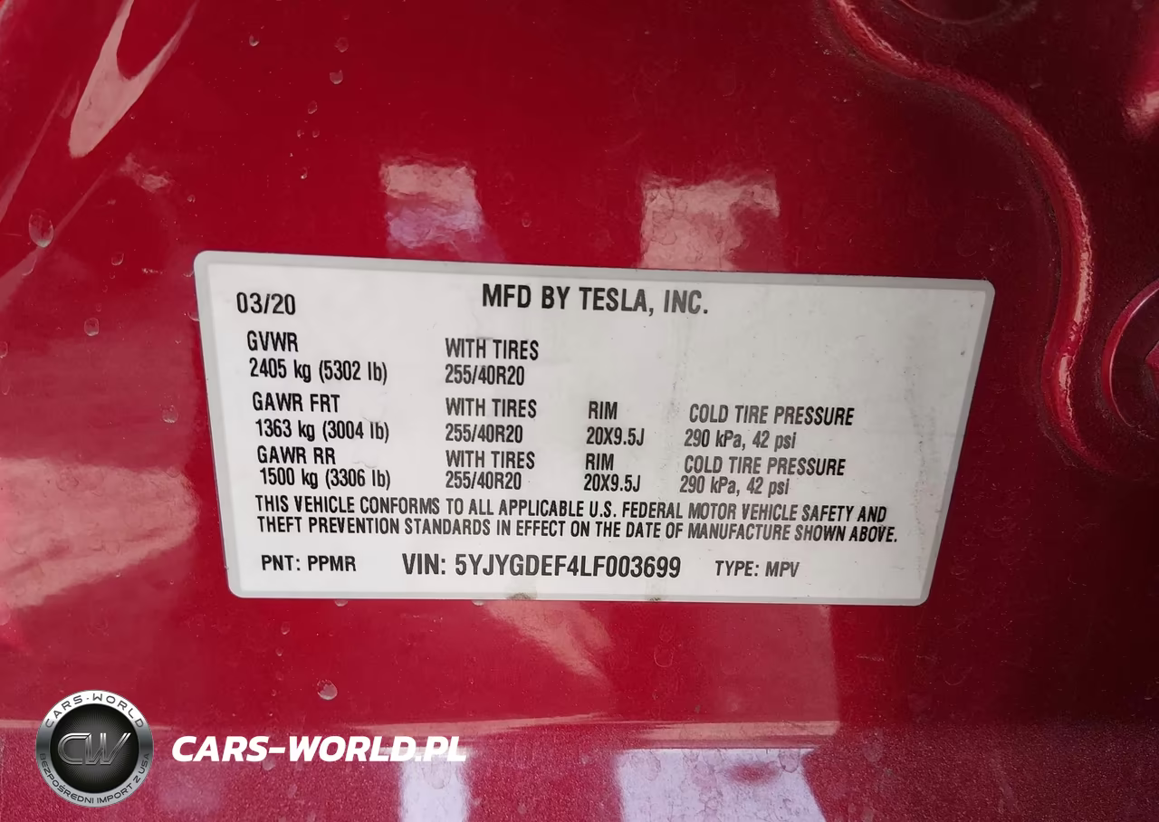 2020 Tesla Model Y Long Range Dual Motor All-Wheel Drive-Performance Dual Motor All-Wheel Drive VIN:5YJYGDEF4LF003699 - 9