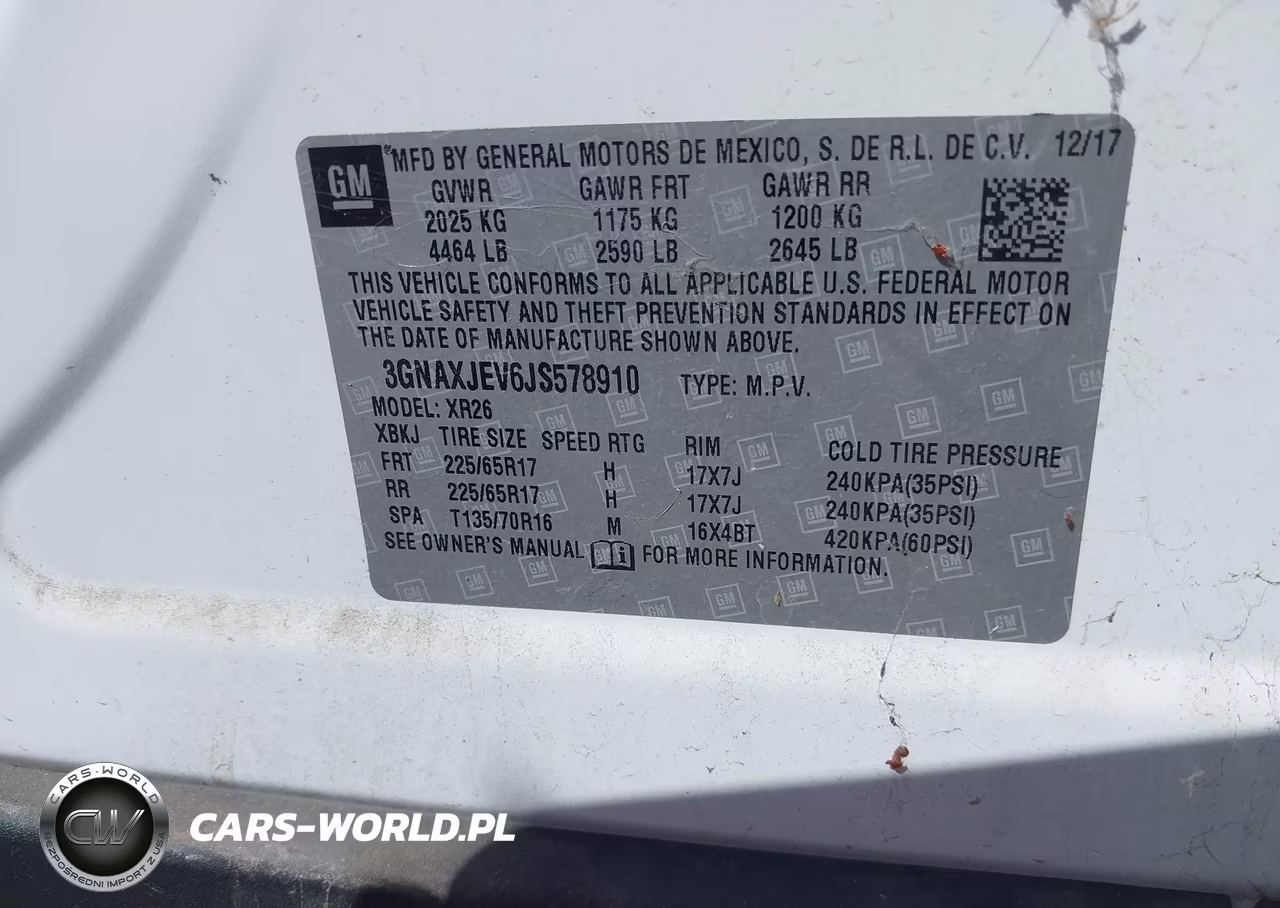 2018 Chevrolet Equinox Lt VIN:3GNAXJEV6JS578910 - 9