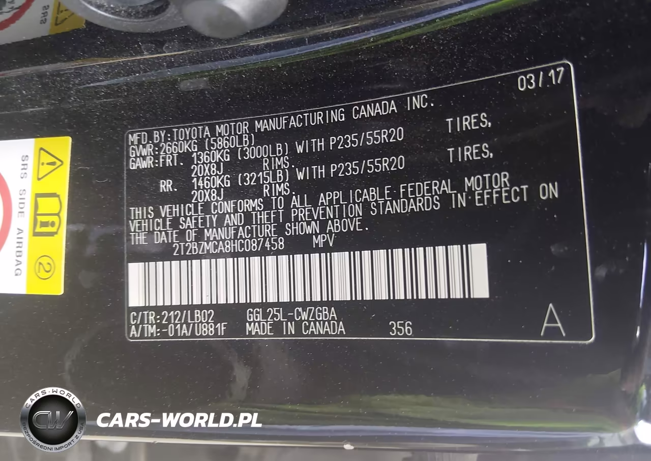 2017 Lexus Rx 350 VIN:2T2BZMCA8HC087458 - 9