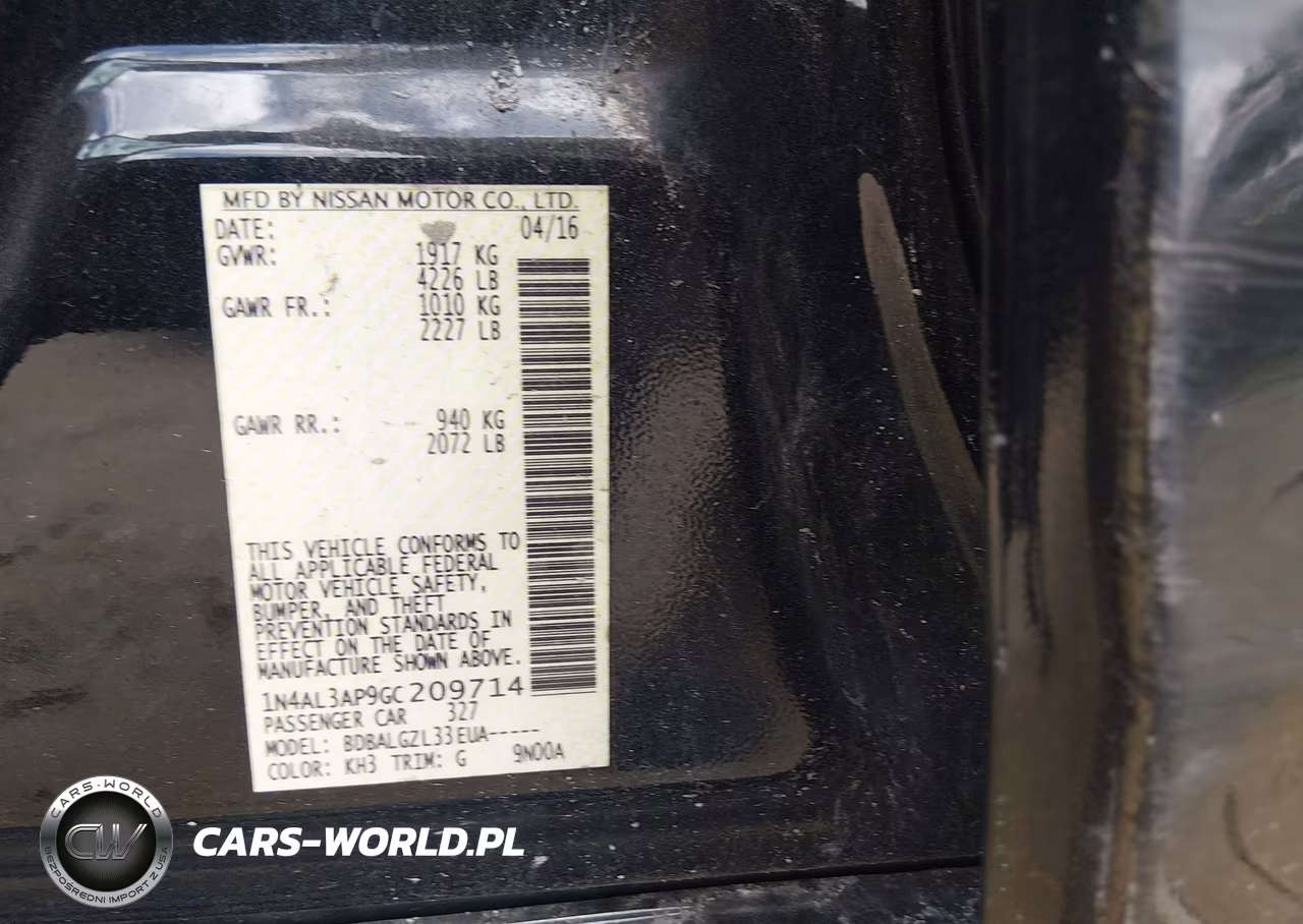 2016 Nissan Altima VIN:1N4AL3AP9GC209714 - 9