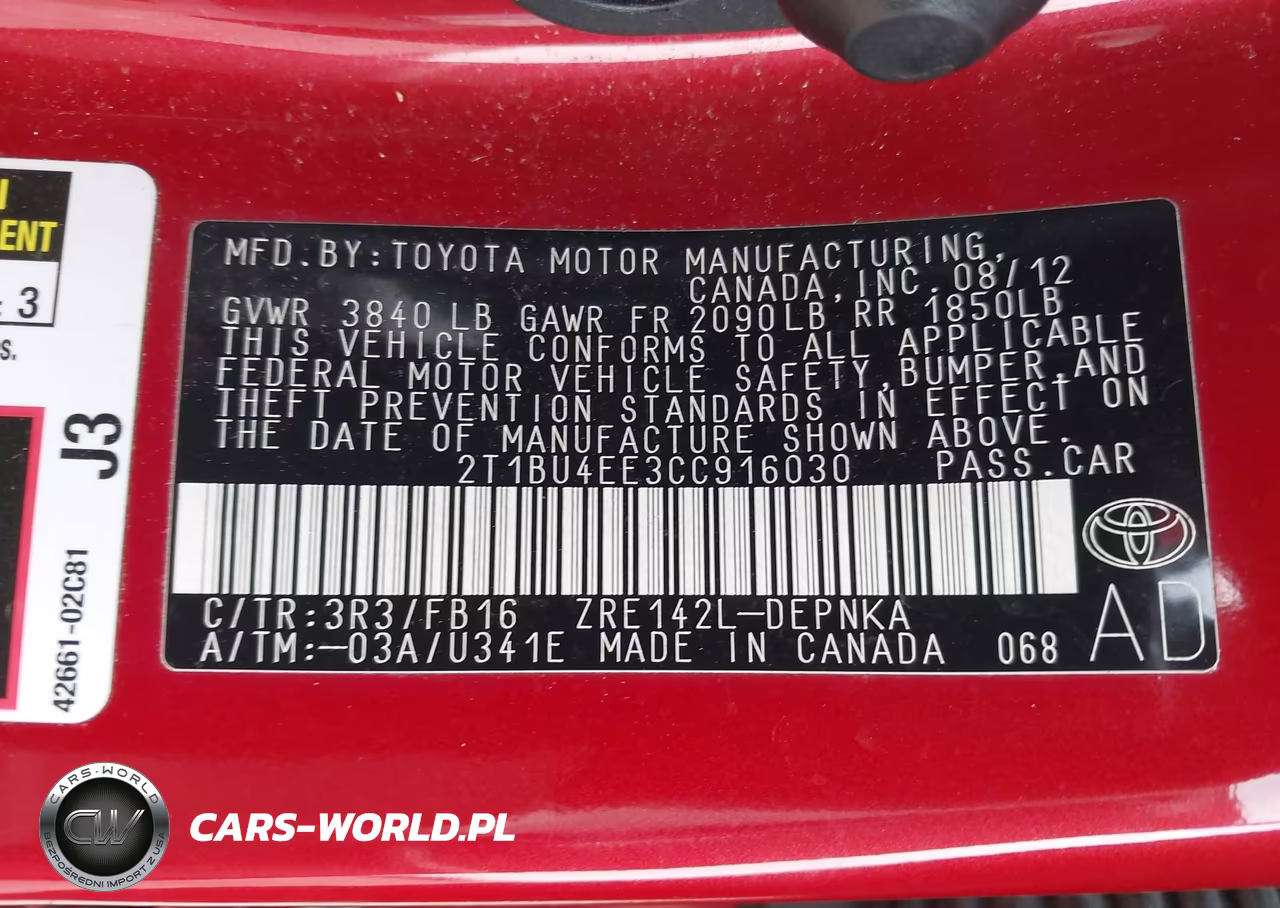 2012 Toyota Corolla Le VIN:2T1BU4EE3CC916030 - 9