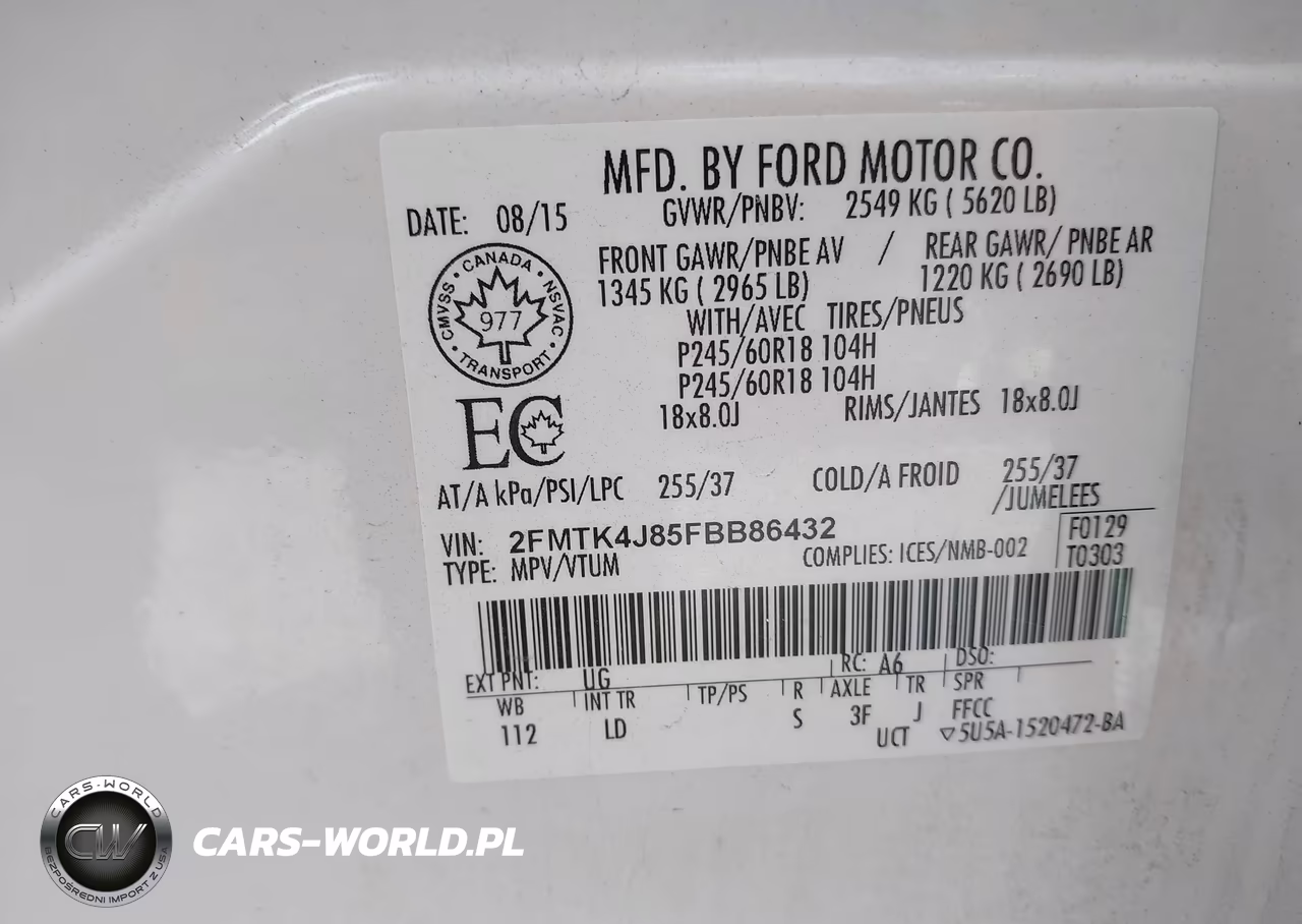 2015 Ford Edge Sel VIN:2FMTK4J85FBB86432 - 9