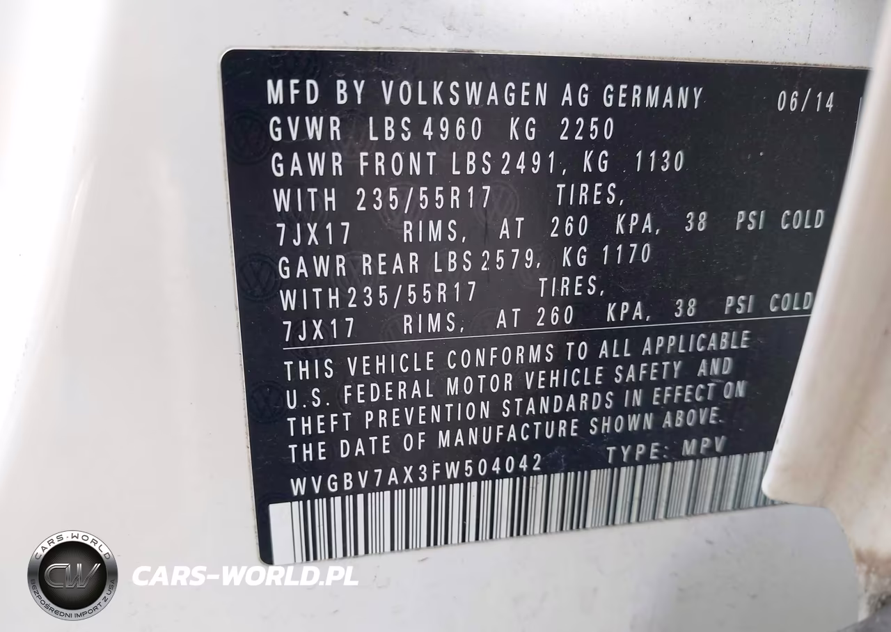 2015 Volkswagen Tiguan Se VIN:WVGBV7AX3FW504042 - 9